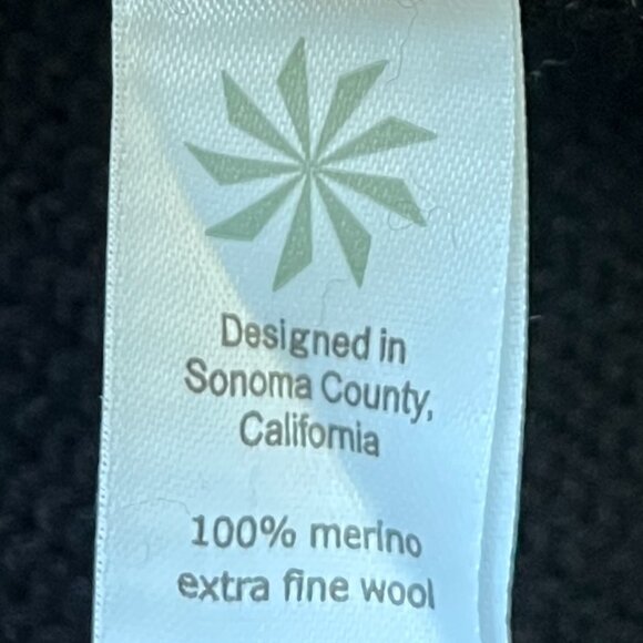 Athleta Cold Spell Extra Fine Merino Wool Cable Knit Hoodie Sweater Black Size S - Picture 4 of 7